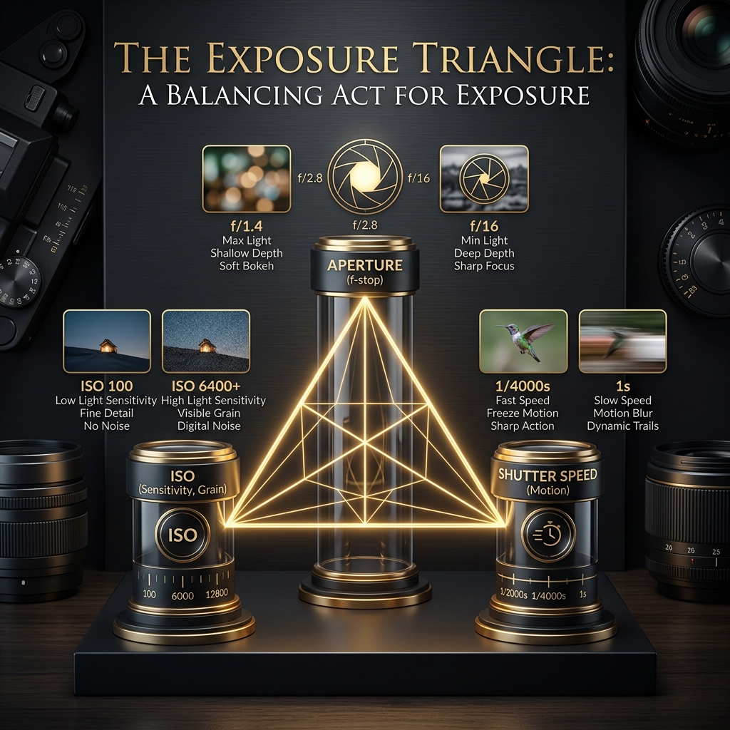 Làm Chủ Tam Giác Sáng (Exposure Triangle) Trong Mọi Điều Kiện Ánh Sáng